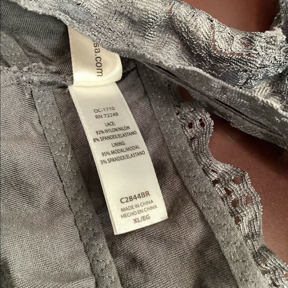 NOT FOR SALE.  Gray Lace Stretch Bralette - Picture 4 of 6